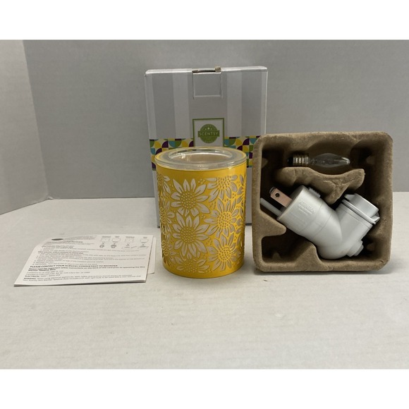 Scentsy Toward The Sun Sunflower Plug In Warmer No Chips Or Cracks - Picture 2 of 7